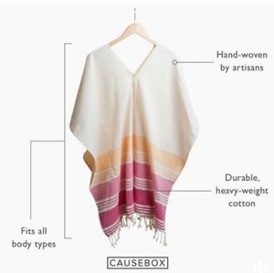 Tribe Alive Beach Cover up Poncho "Sunburst" One Size